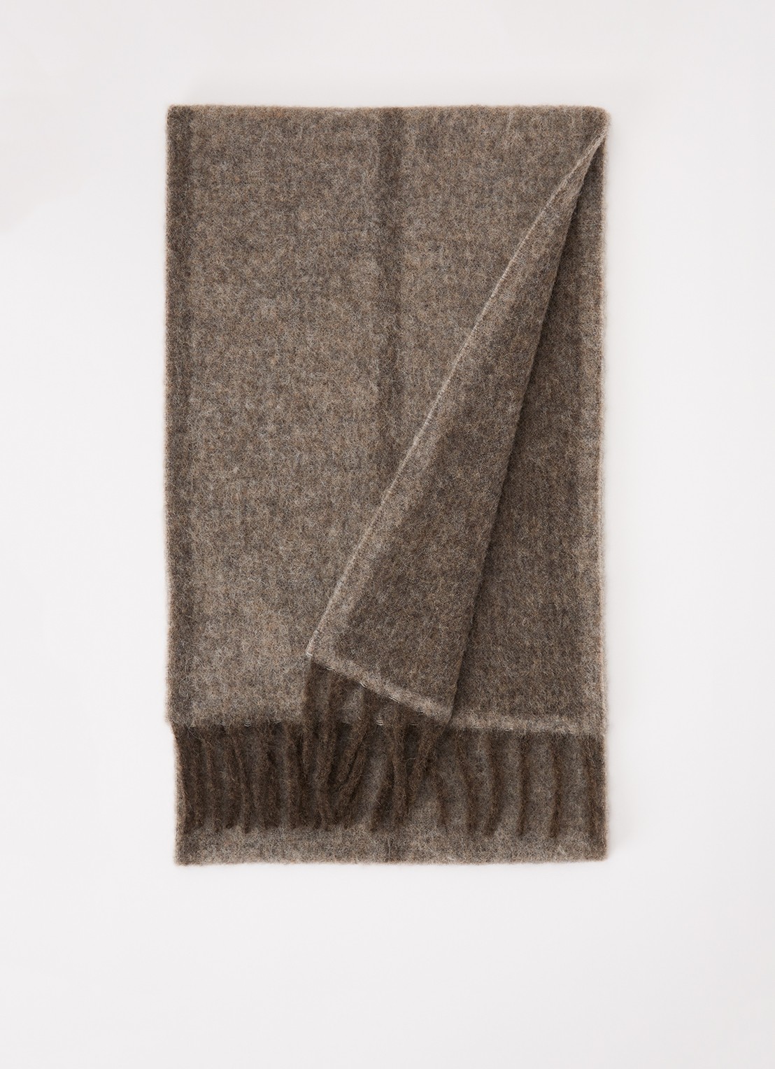 Bellerose Morywo sjaal in alpaca wolblend 220 x 33 cm  - voorkant bruin