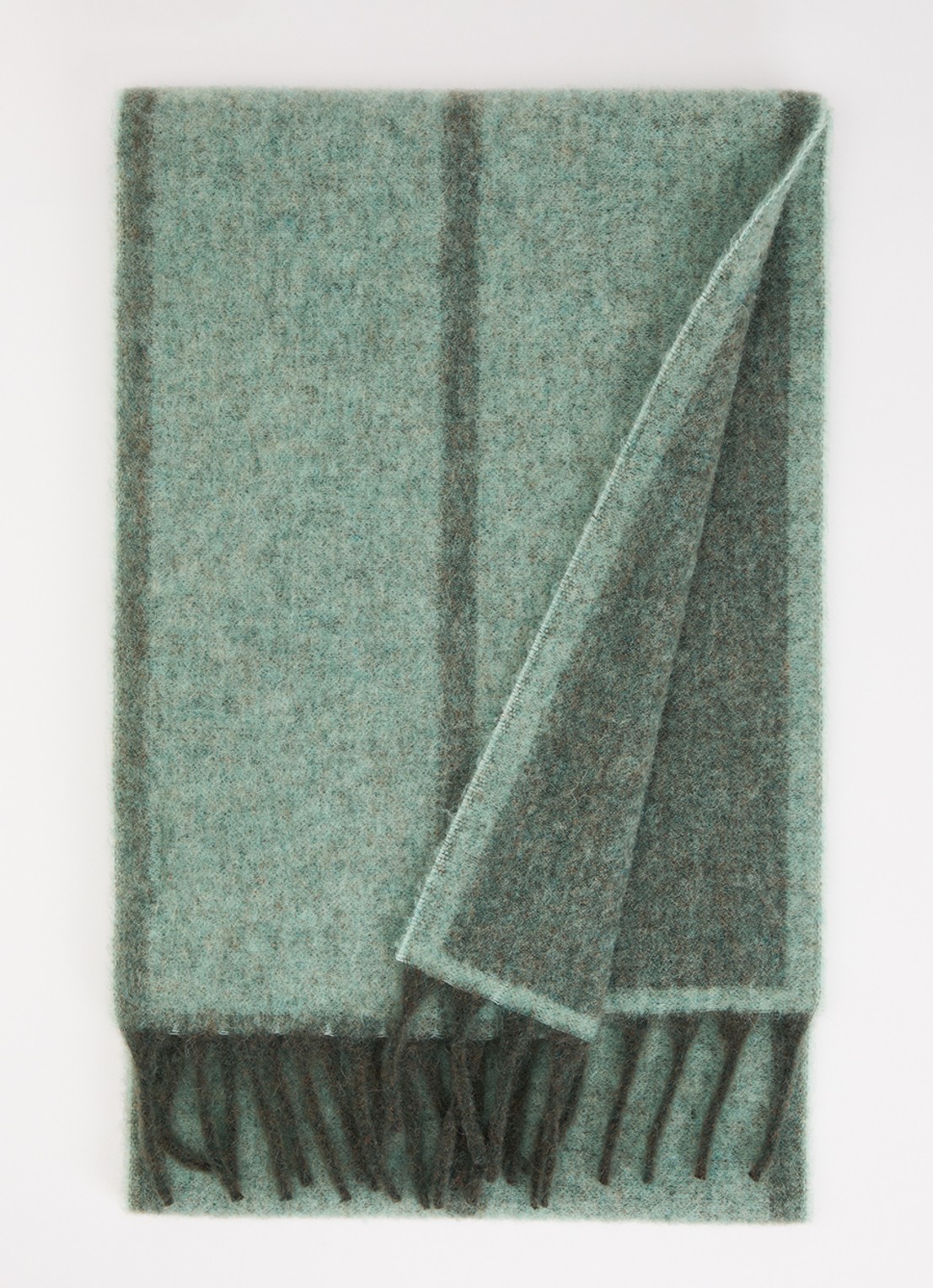 Bellerose Morywo sjaal in alpaca wolblend 220 x 33 cm  - voorkant groen