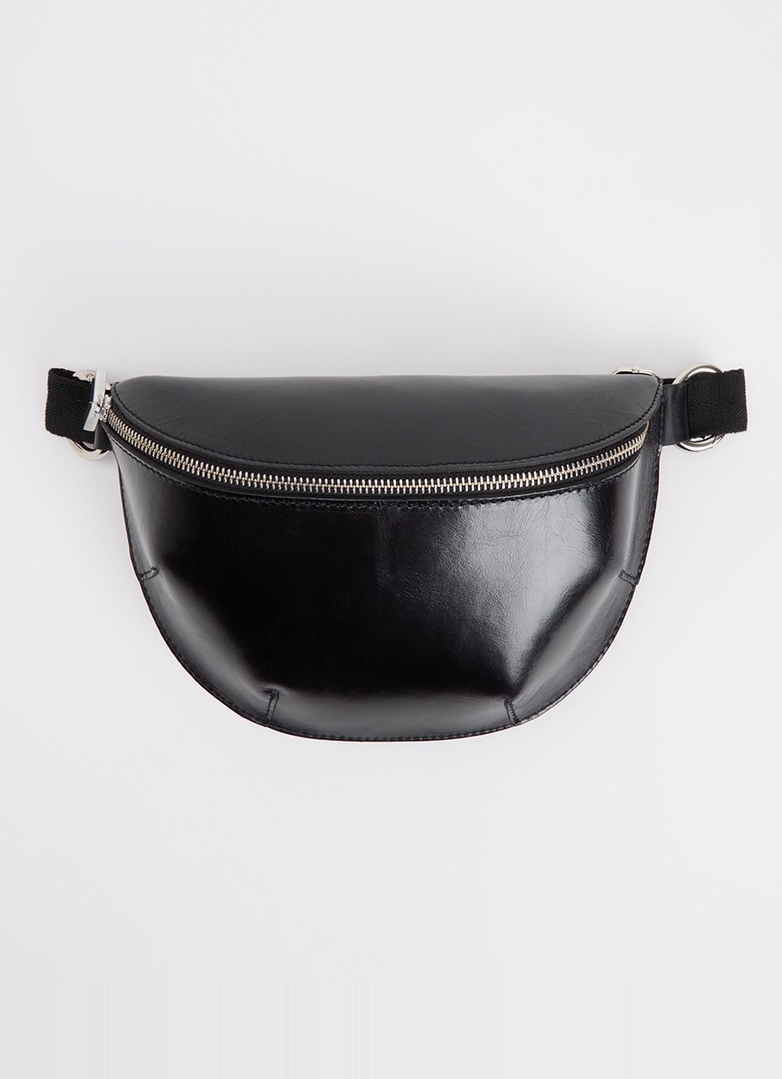 Bellerose Rosie crossbodytas van leer met verstelbare schouderriem - voorkant 5 zwart