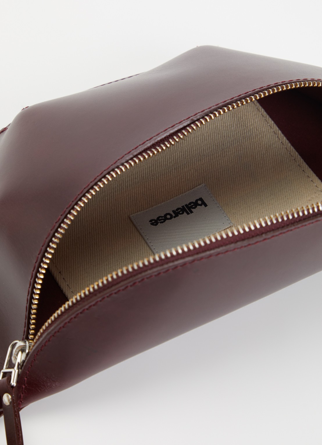 Bellerose Rosie heuptas van kalfsleer - detail 3 bordeauxrood