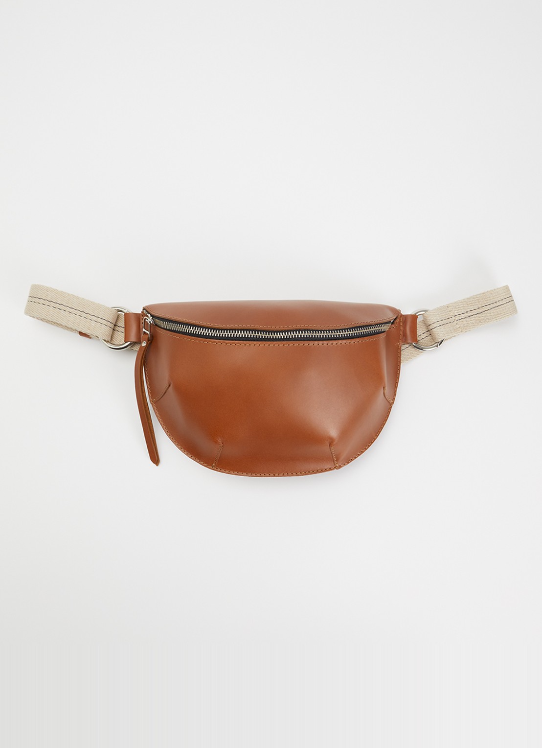 Bellerose Rosie heuptas van kalfsleer - voorkant cognac