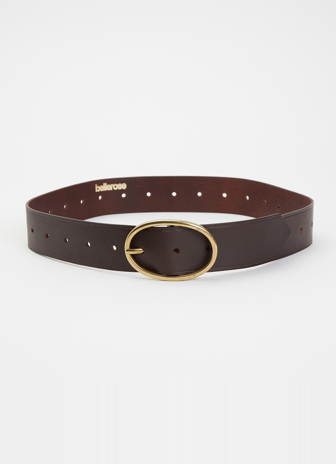 Bellerose Sanel riem van leer - voorkant donkerbruin