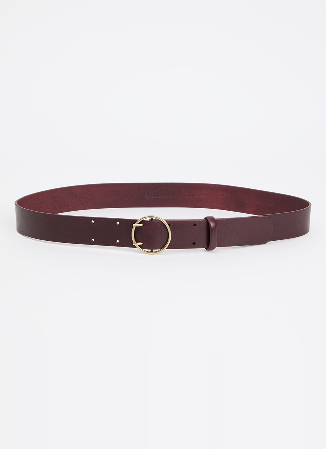 Bellerose Selya riem van leer - voorkant bordeauxrood