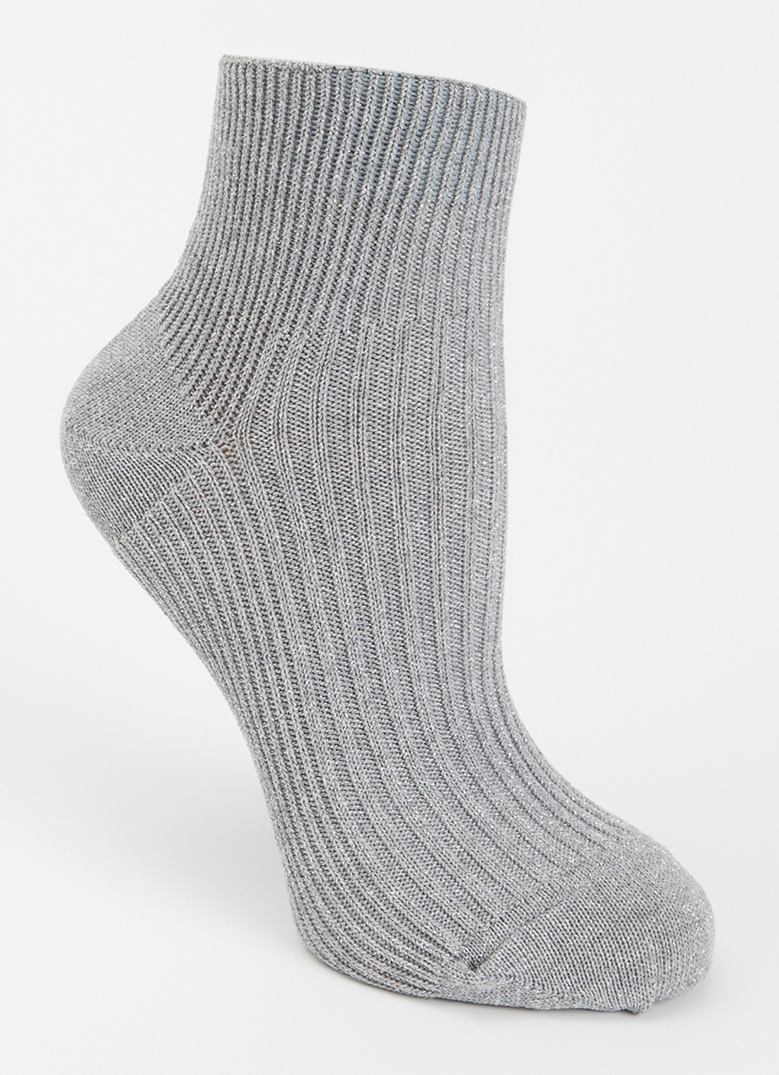Bellerose Sokken met glitter  - voorkant 2 grijs