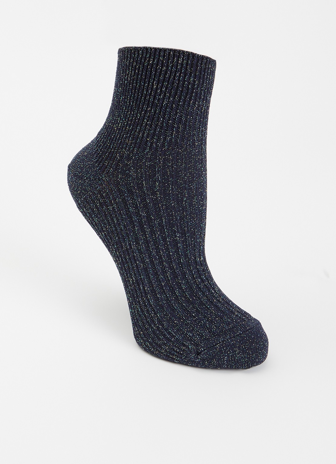 Bellerose Sokken met glitter  - voorkant donkerblauw