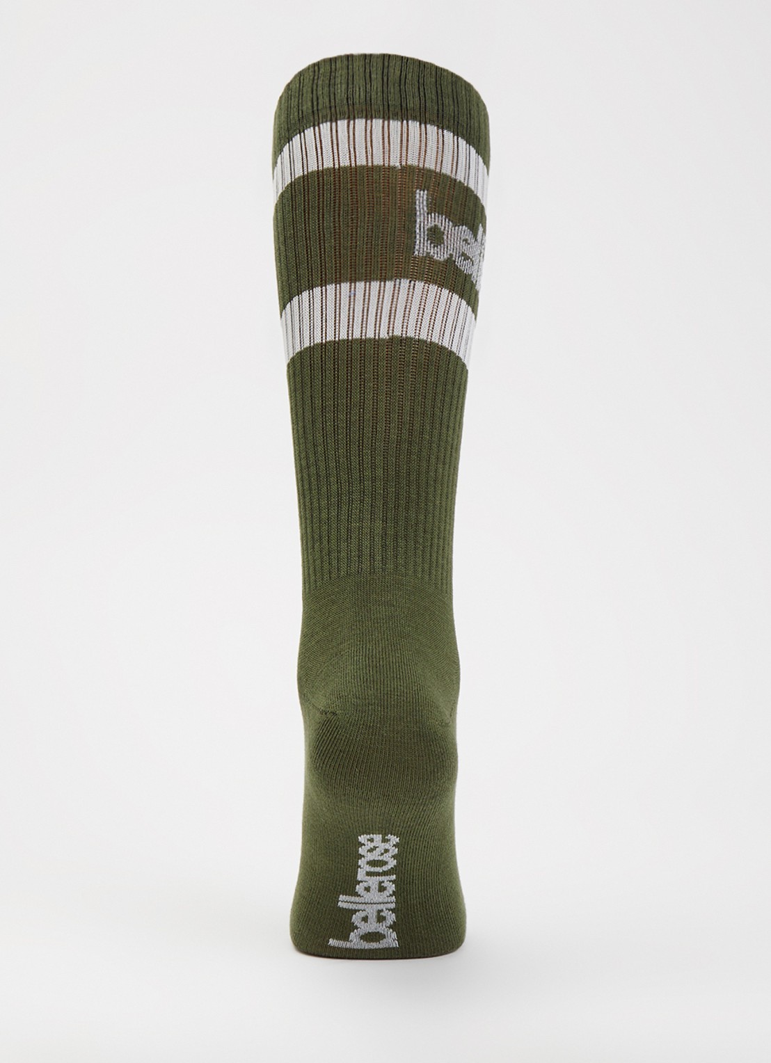 Bellerose Vanmo sokken in katoenblend met logo - voorkant 3 olijfgroen