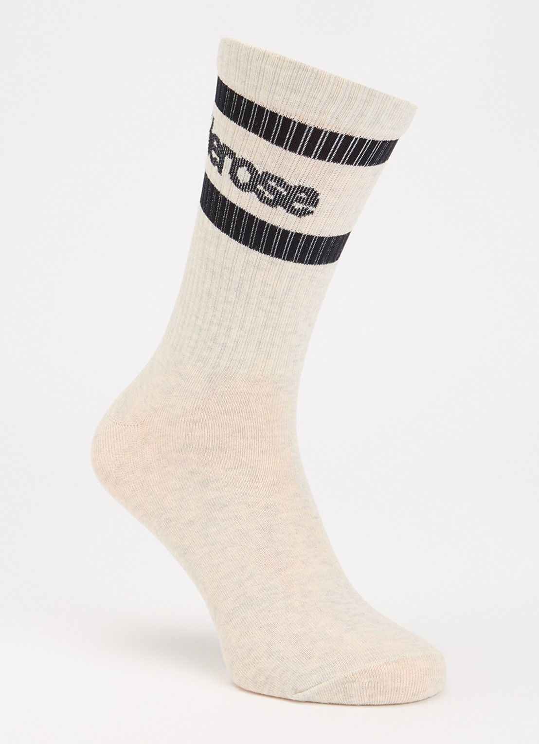 Bellerose Vanmo sokken in katoenblend met logo - voorkant creme