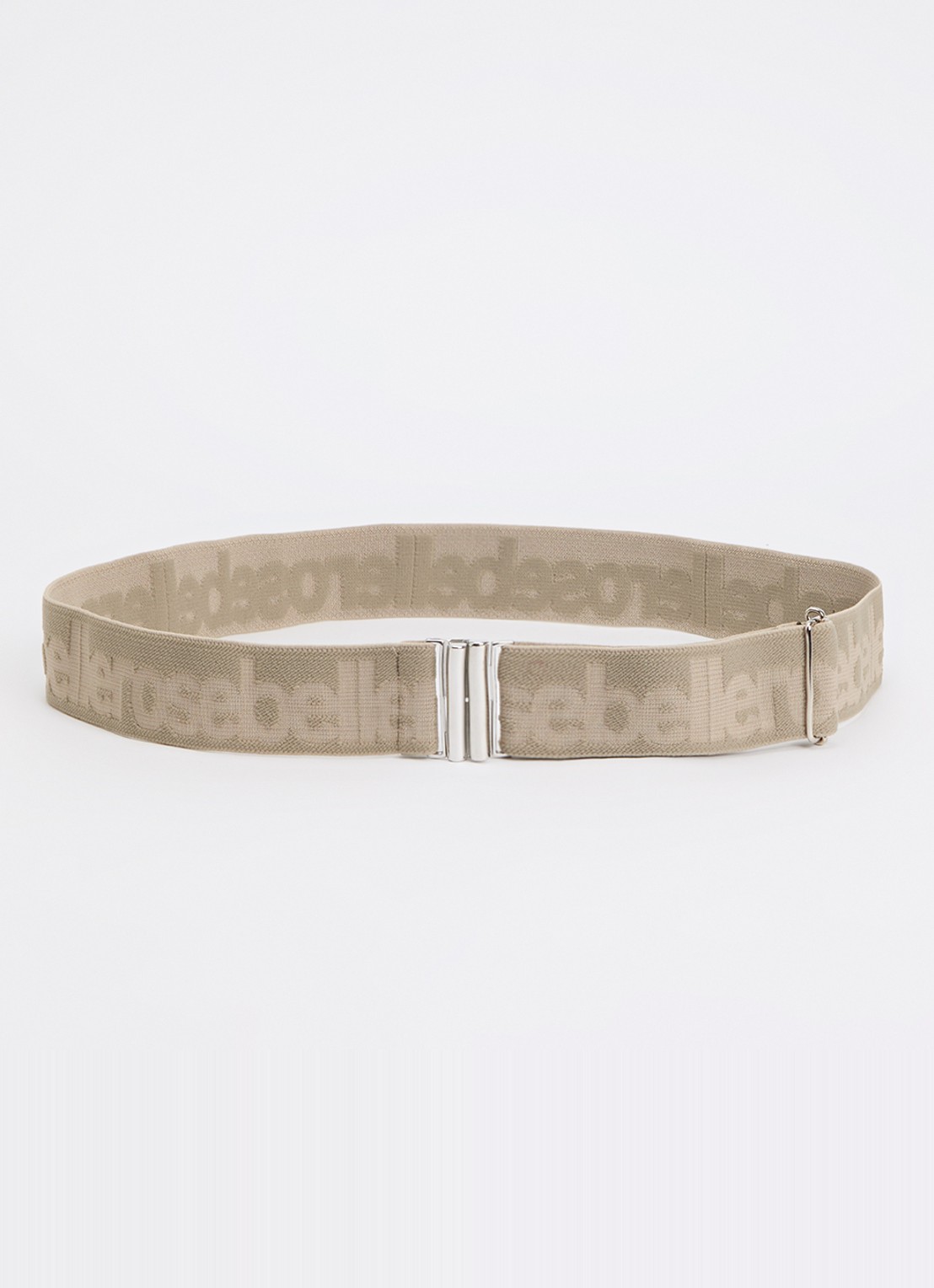 Bellerose Viba riem met logoprint - voorkant 2 khaki