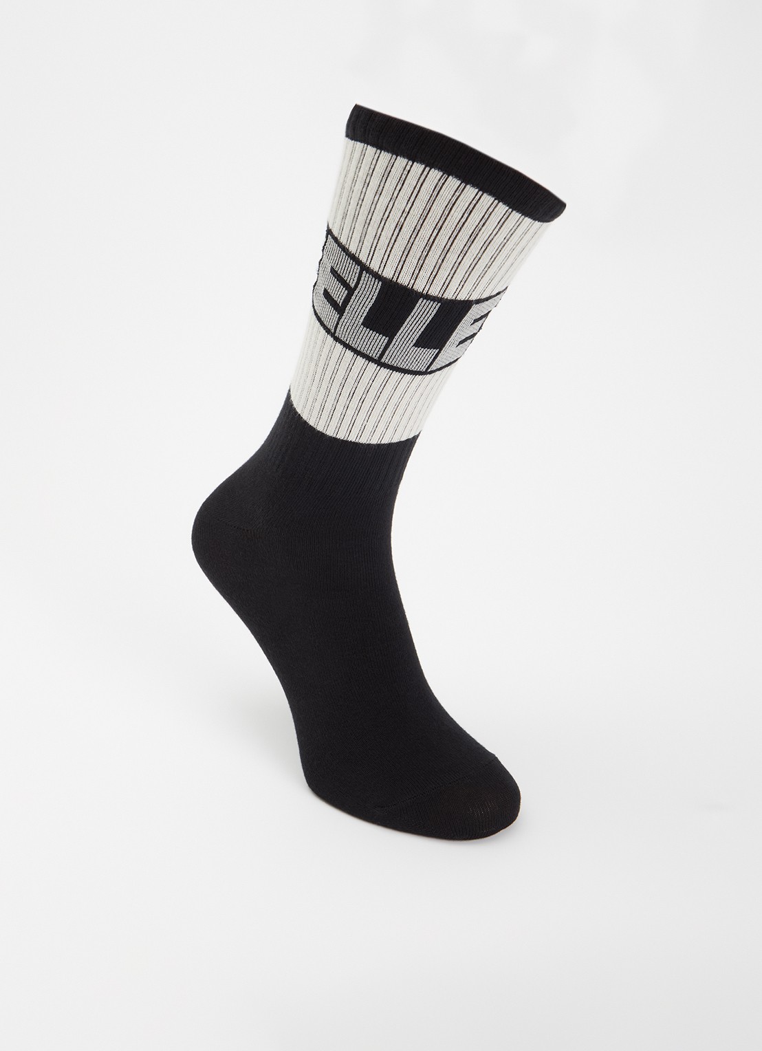 Bellerose Vite sokken in katoenblend met logo - voorkant 2 zwart
