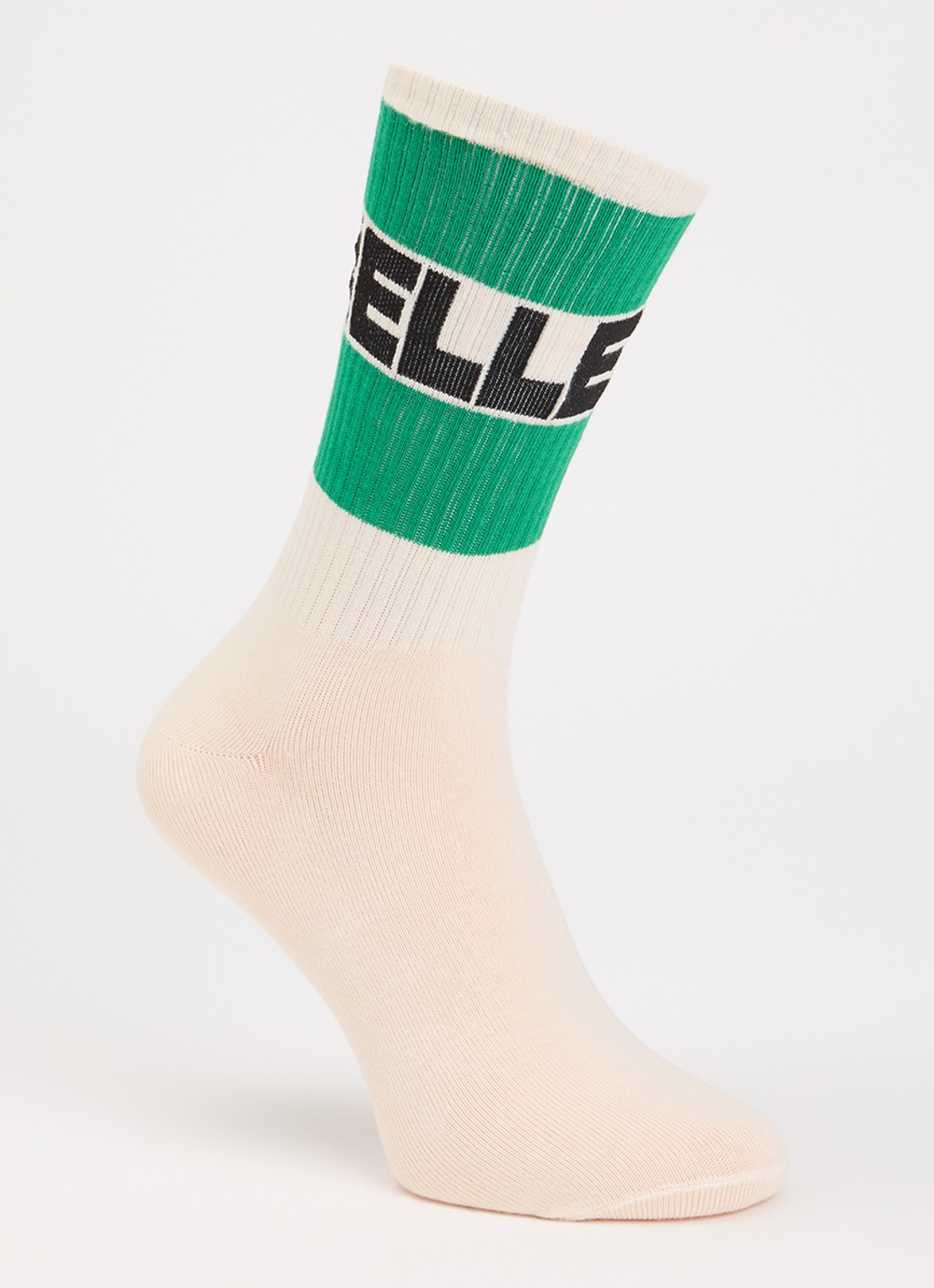 Bellerose Vite sokken in katoenblend met logo - voorkant groen