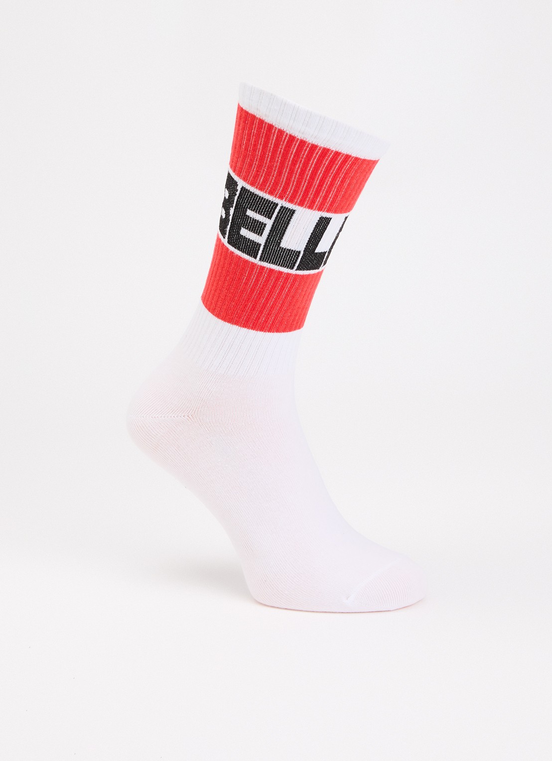 Bellerose Vite sokken in katoenblend met logo - voorkant wit