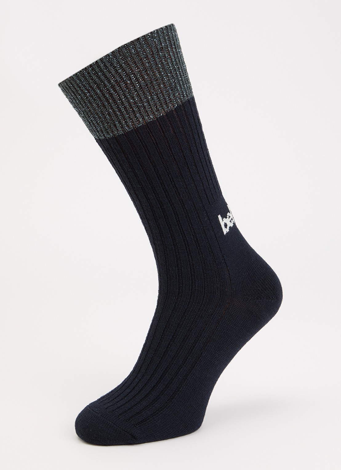 Bellerose Vocam sokken in wolblend met glitter - detail 3 donkerblauw