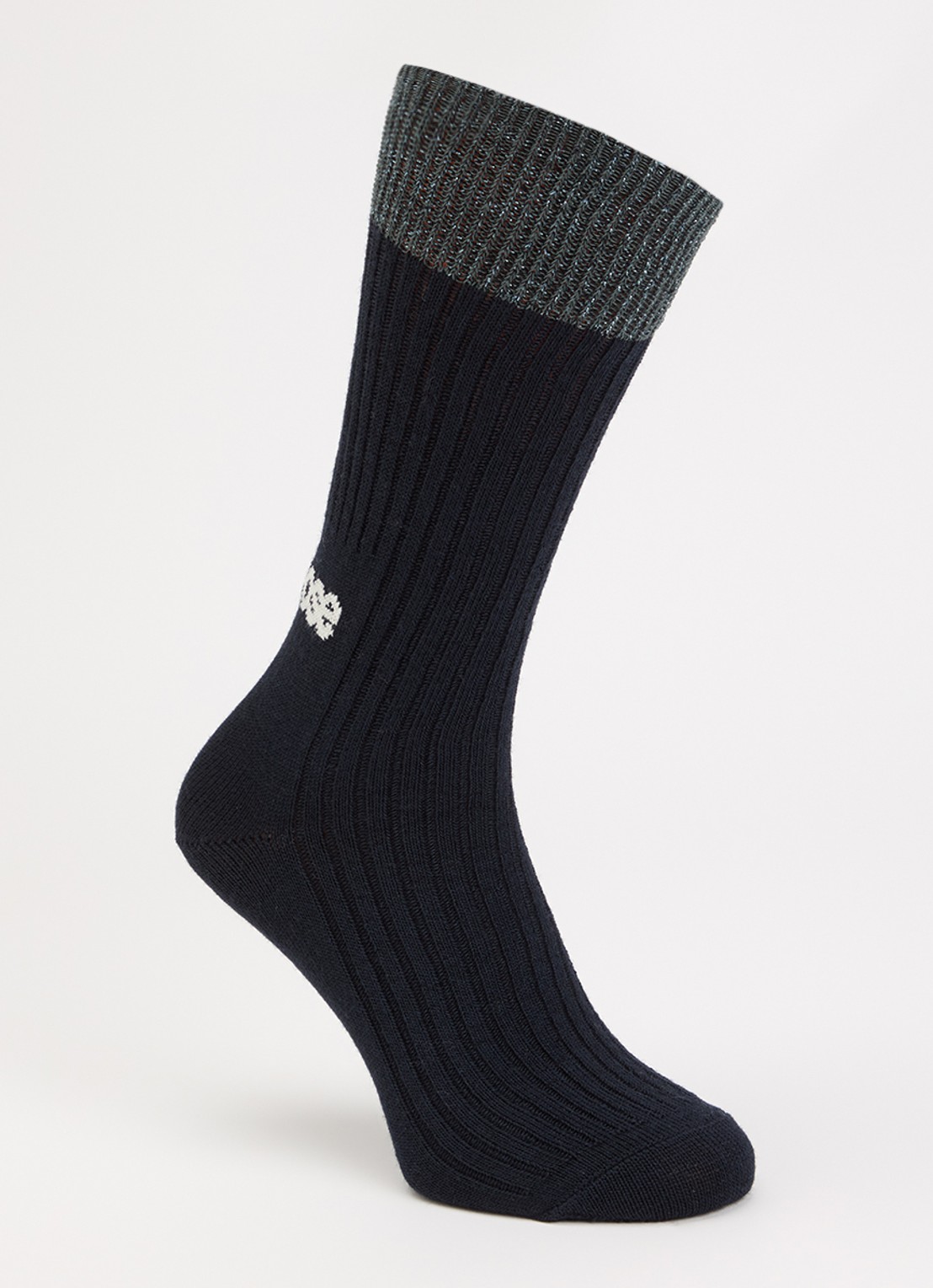Bellerose Vocam sokken in wolblend met glitter - voorkant donkerblauw