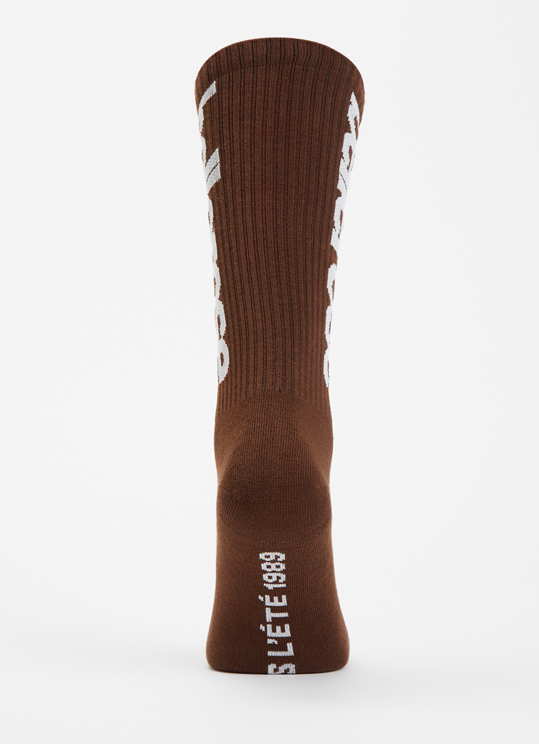 Bellerose Vroum sokken in katoenblend met logoprint - voorkant 3 chocoladebruin