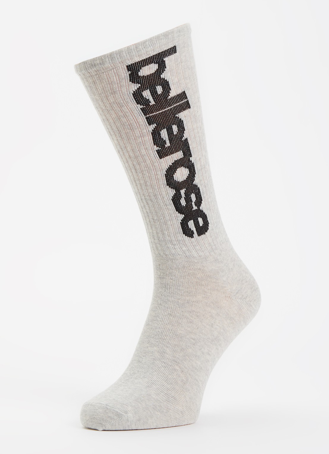 Bellerose Vroum sokken in katoenblend met logoprint - detail 3 grijsmele