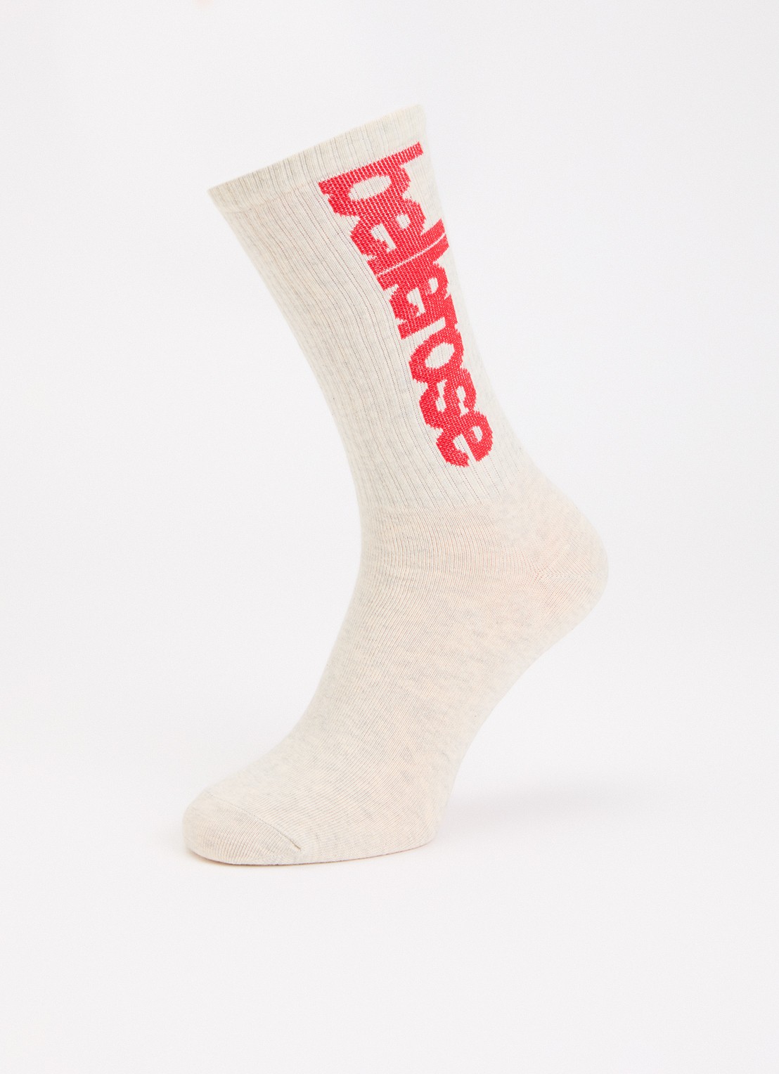 Bellerose Vroum sokken in katoenblend met logoprint - detail creme