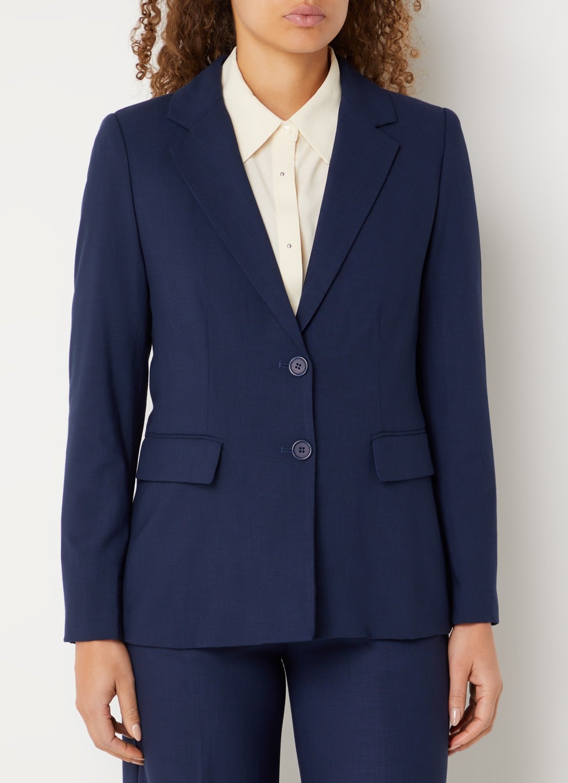 Benetton Blazer met klepzakken - detail 2 donkerblauw