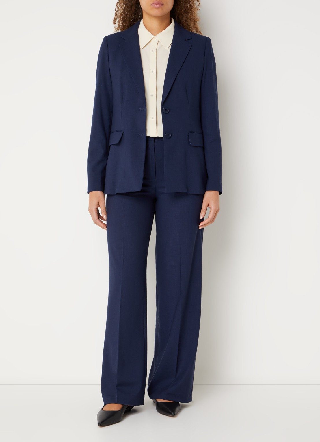 Benetton Blazer met klepzakken - voorkant 4 donkerblauw