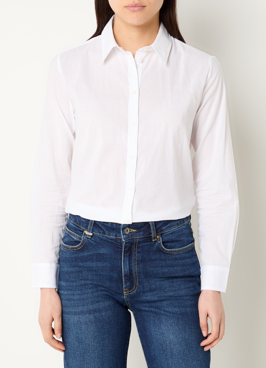 Benetton Blouse met kraag - detail 4 wit