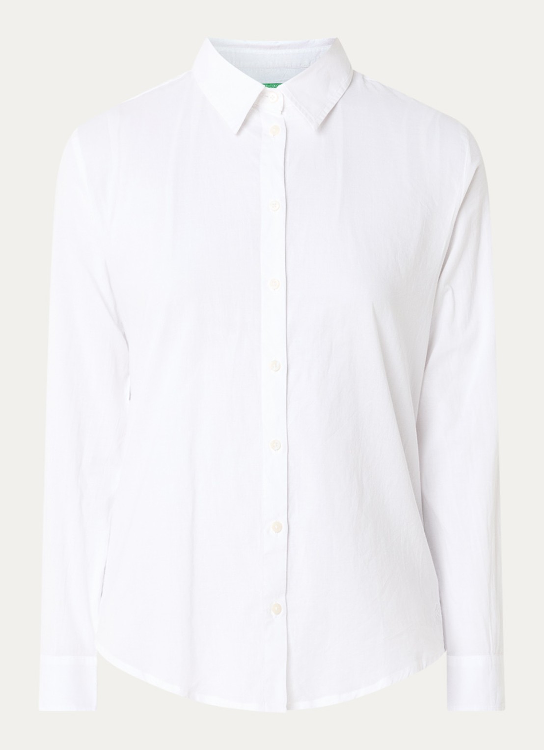 Benetton Blouse met kraag - voorkant wit