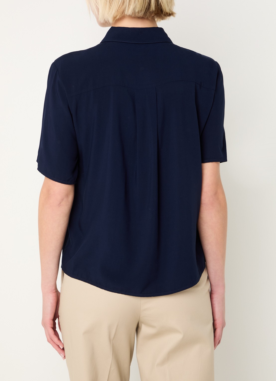Benetton Blouse met kraag - achterkant 4 donkerblauw