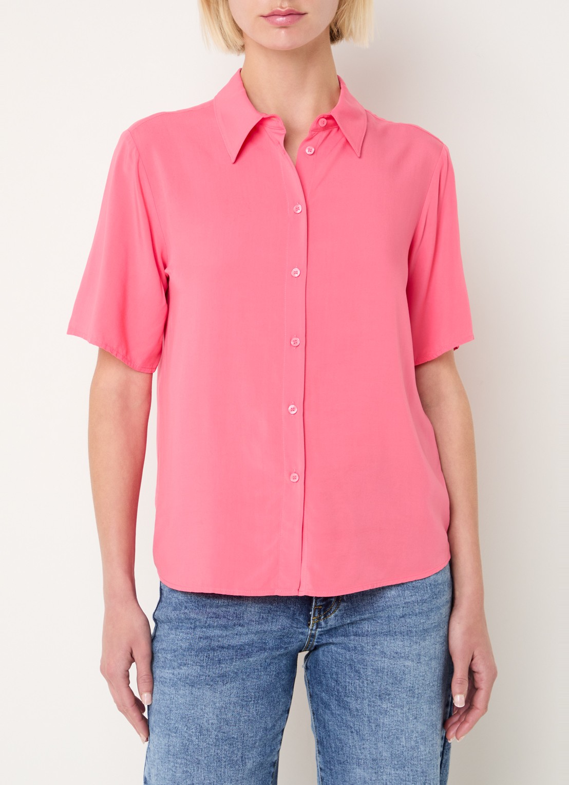 Benetton Blouse met kraag - detail 3 rood