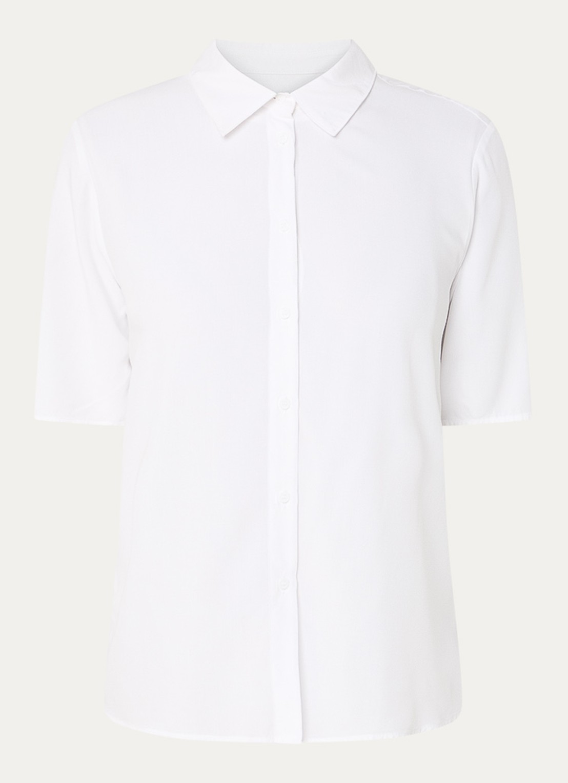 Benetton Blouse met kraag - voorkant gebroken wit