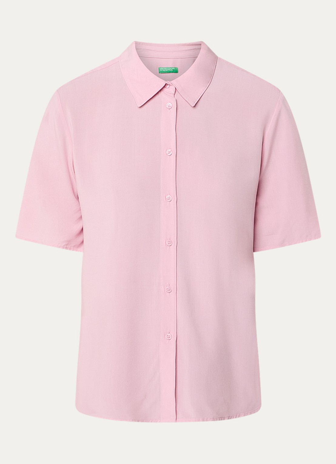 Benetton Blouse met kraag - voorkant lichtroze