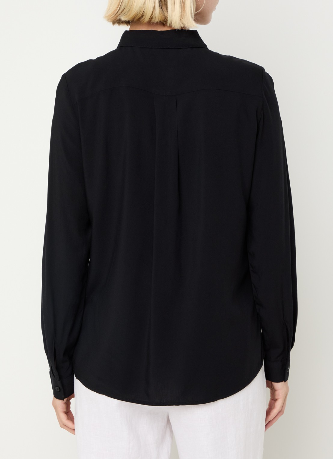 Benetton Blouse met kraag  - achterkant 4 zwart