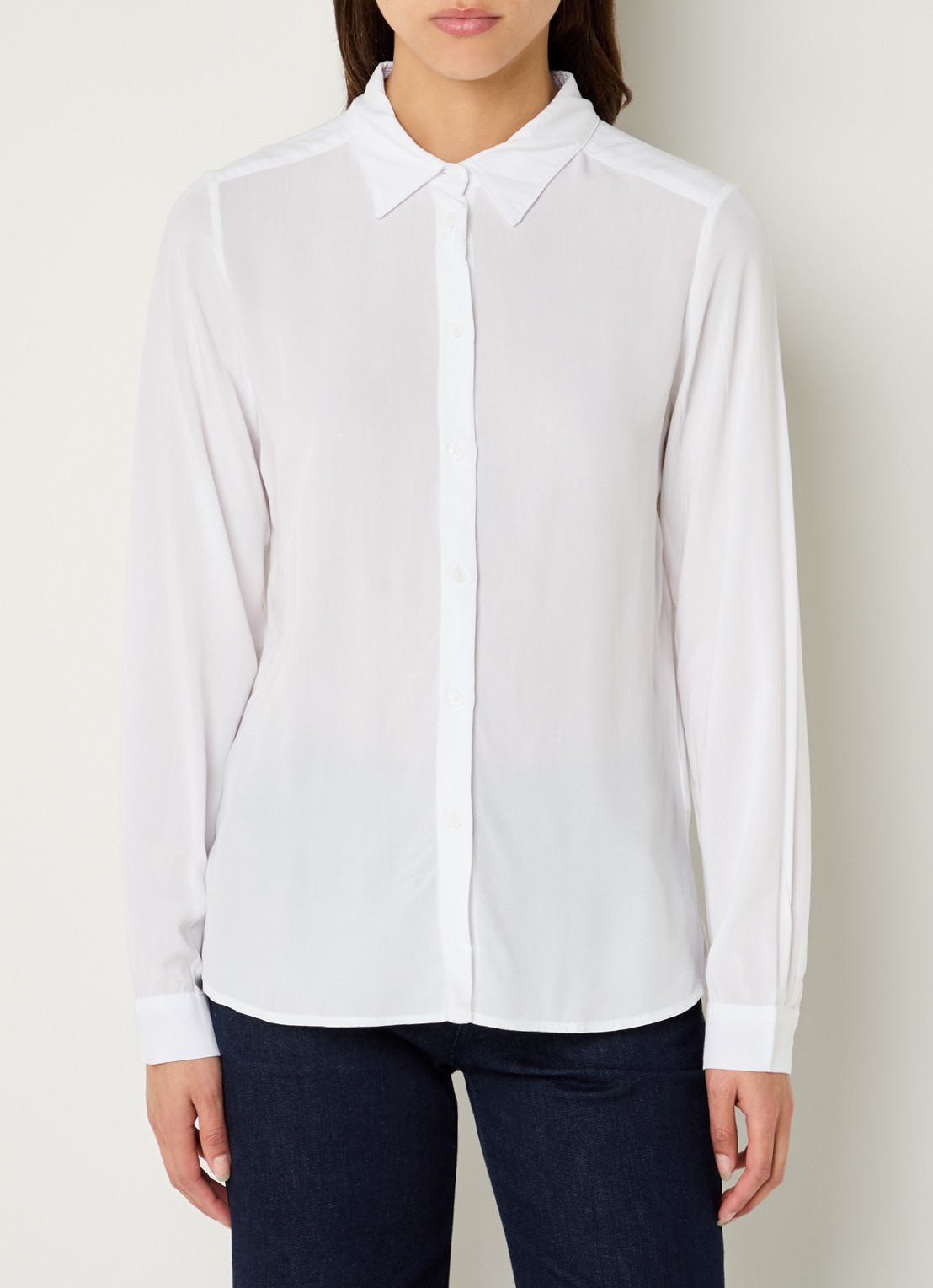 Benetton Blouse met kraag  - detail 4 gebroken wit