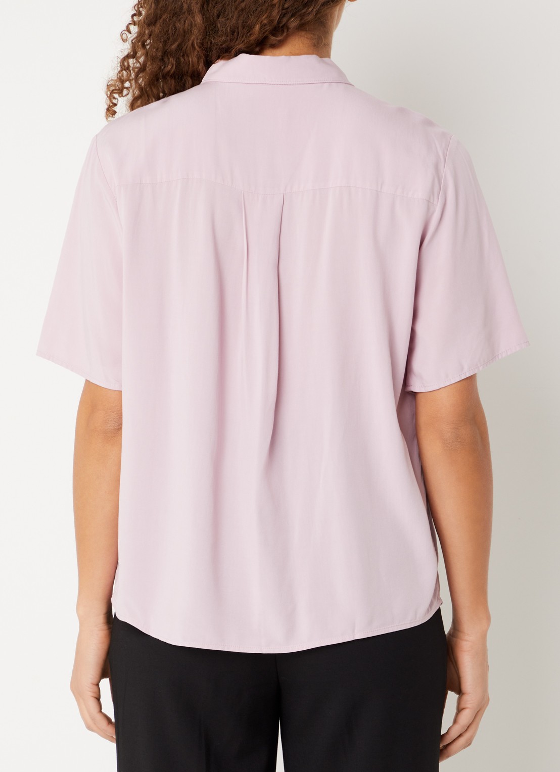 Benetton Blouse met kraag - achterkant 2 roze