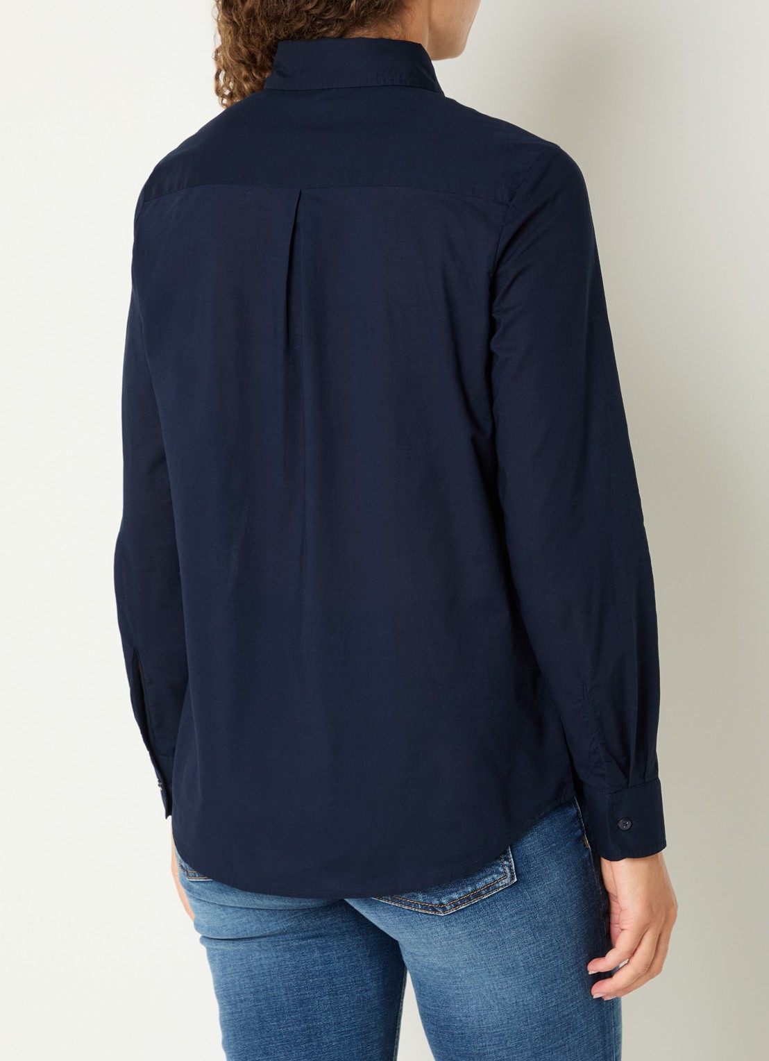 Benetton Blouse met kraag - achterkant 4 donkerblauw
