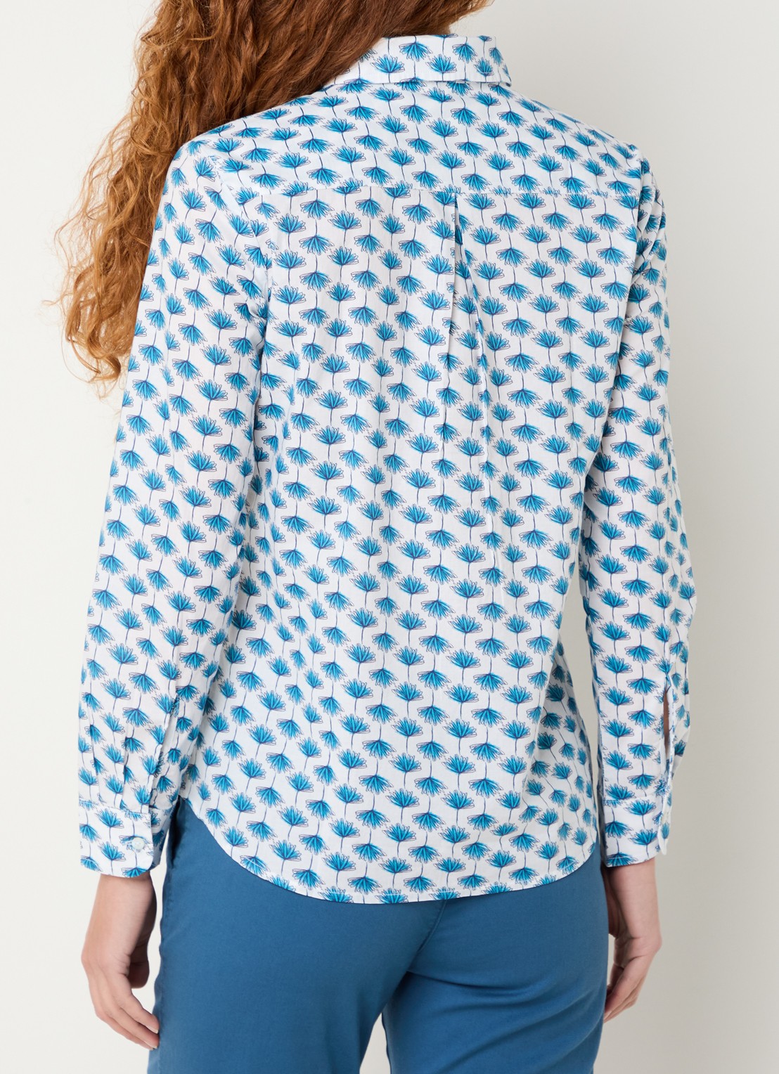 Benetton Blouse met print - achterkant gebroken wit