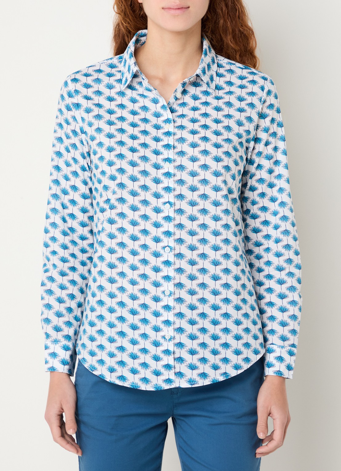 Benetton Blouse met print - detail 4 gebroken wit