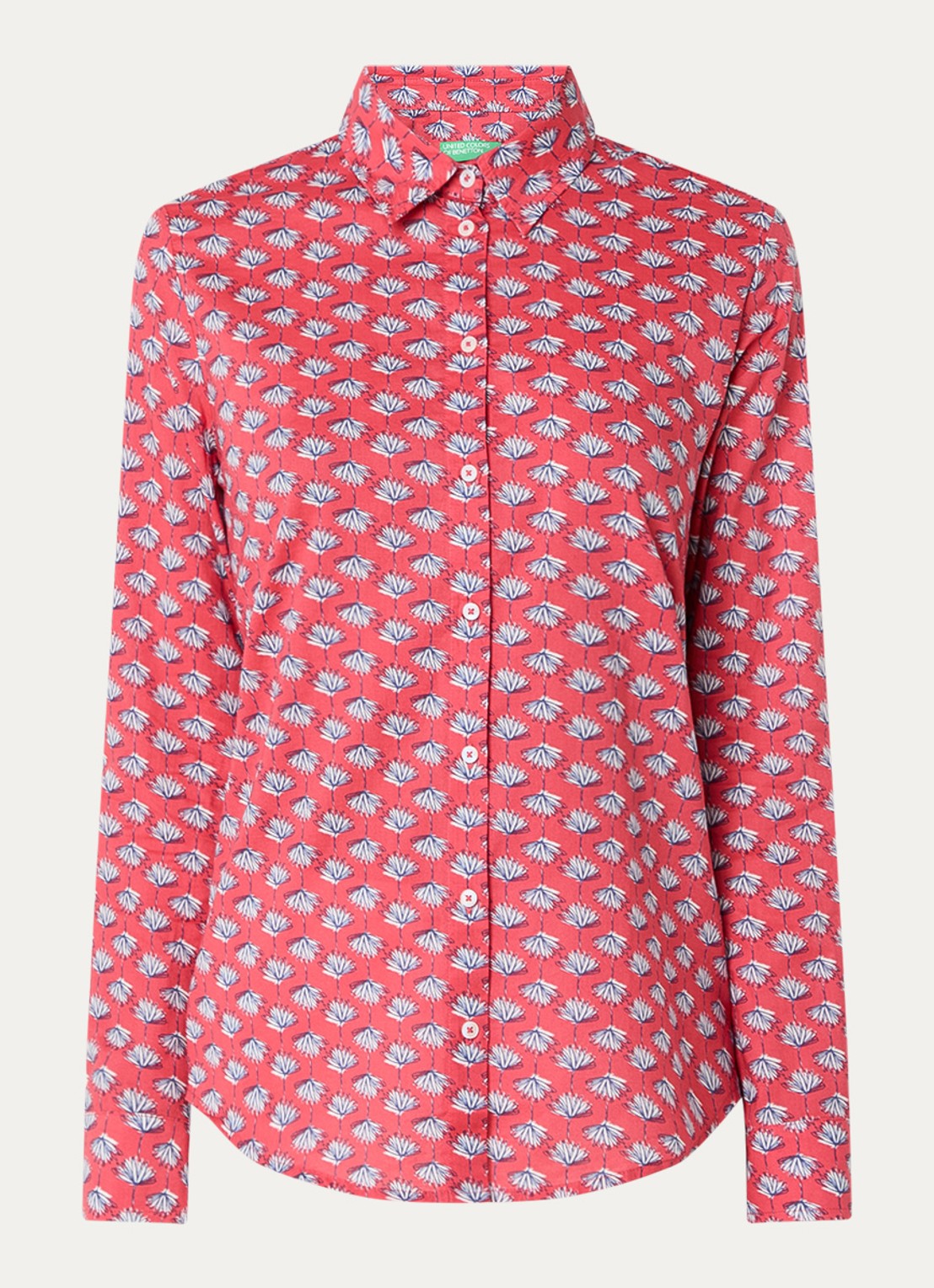 Benetton Blouse met print - voorkant 2 rood
