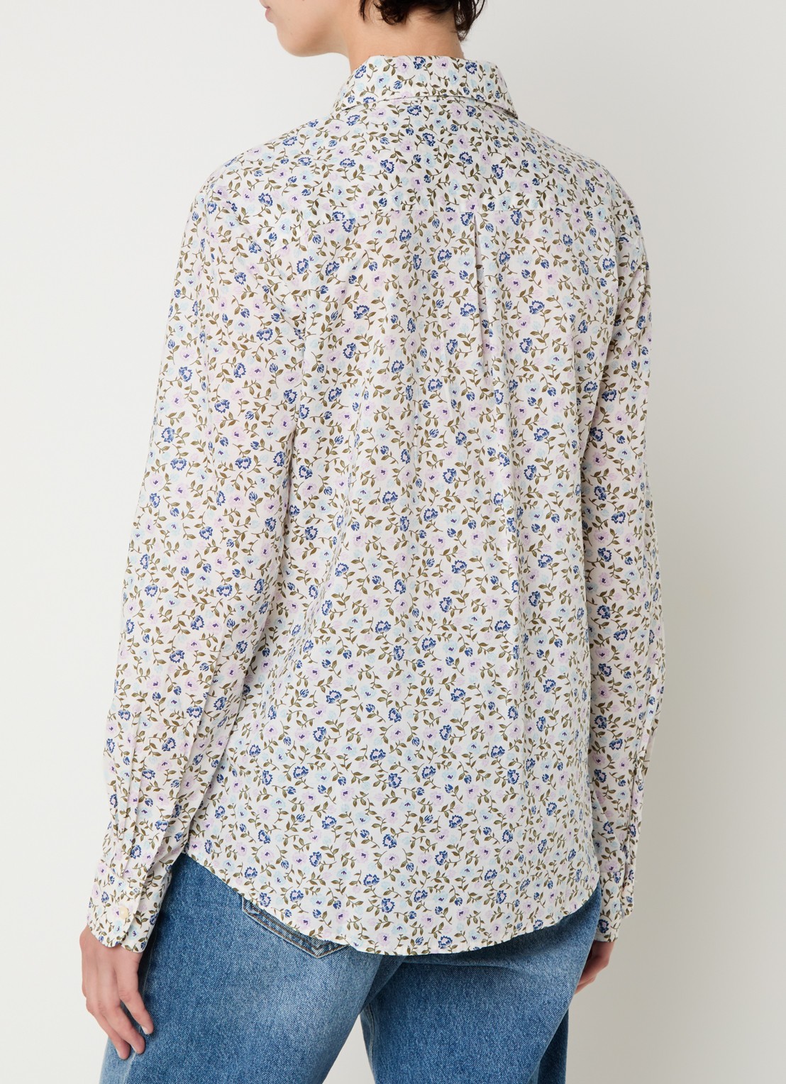 Benetton Blouse met print - achterkant 3 creme