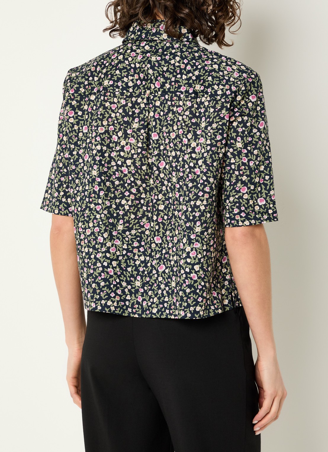 Benetton Blouse met print - achterkant 4 donkerblauw