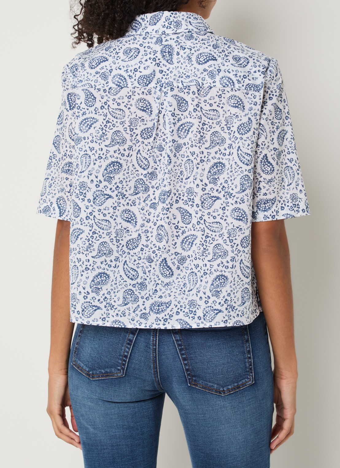 Benetton Blouse met print - achterkant 3 indigo