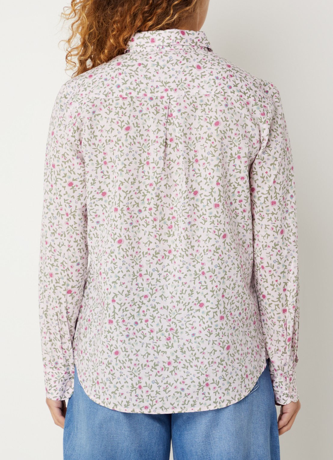 Benetton Blouse met print - achterkant lichtroze