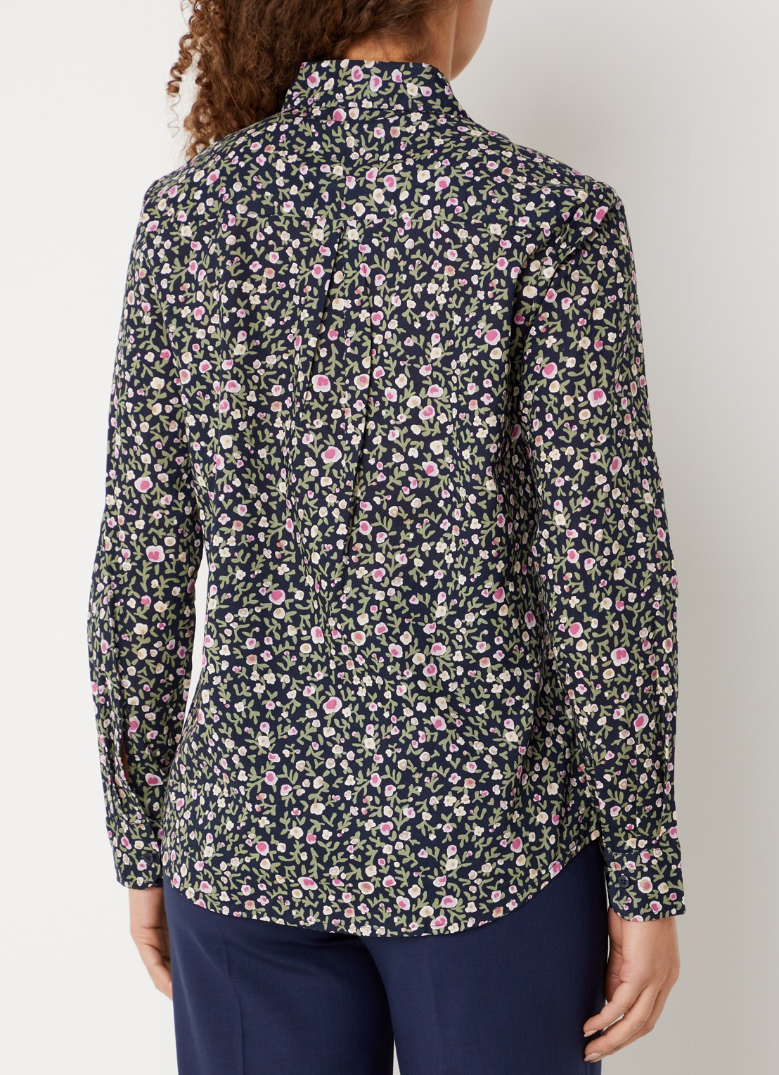 Benetton Blouse met print - achterkant 3 donkerblauw