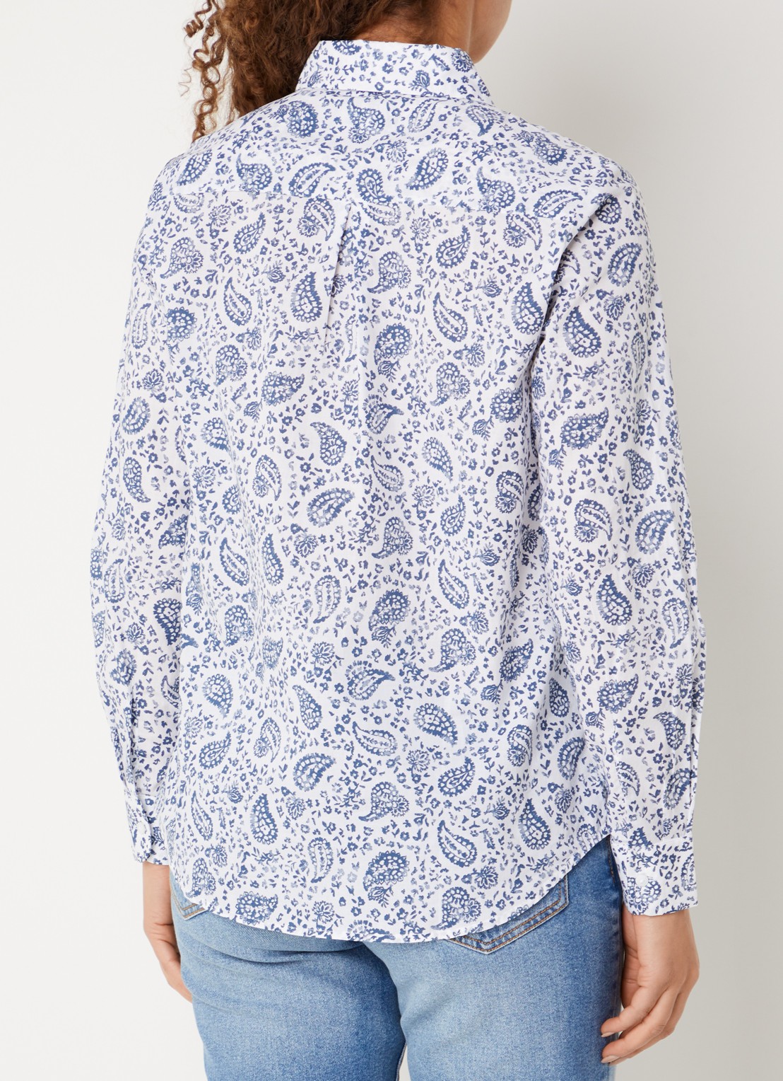 Benetton Blouse met print - achterkant 4 indigo