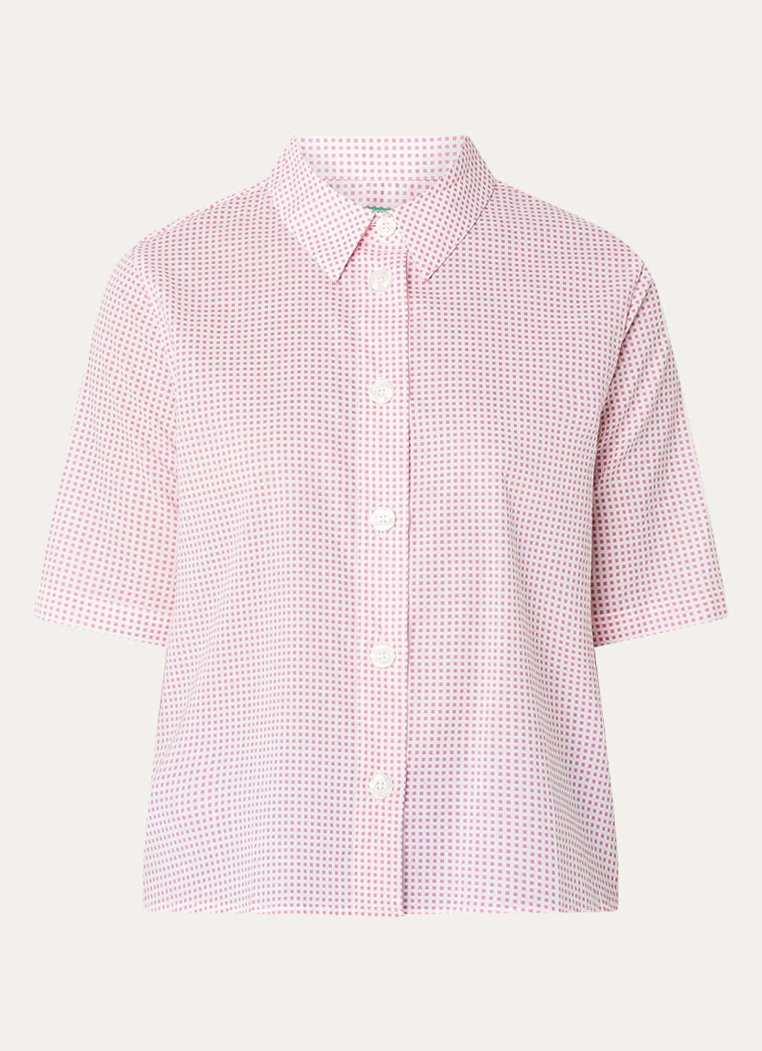 Benetton Blouse met print - voorkant 3 fuchsia