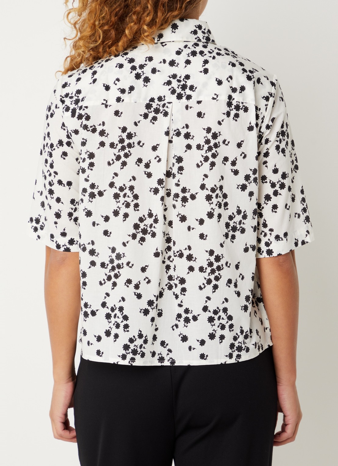 Benetton Blouse met print - achterkant zwart