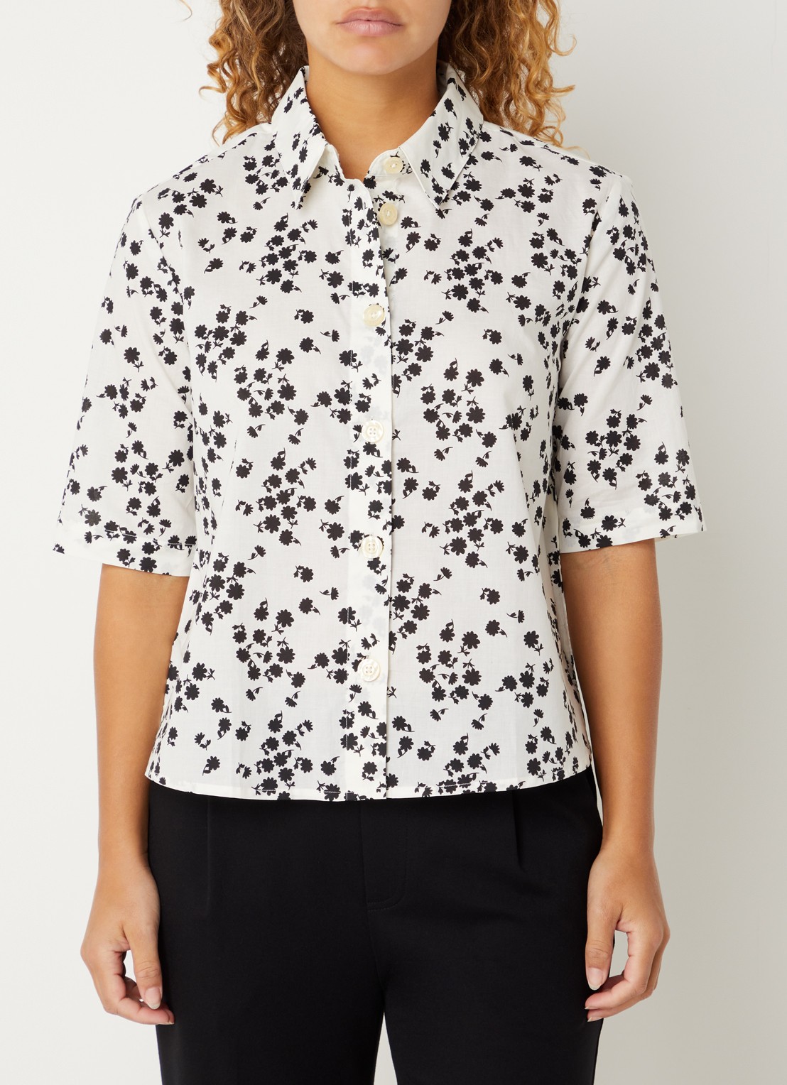 Benetton Blouse met print - detail 4 zwart