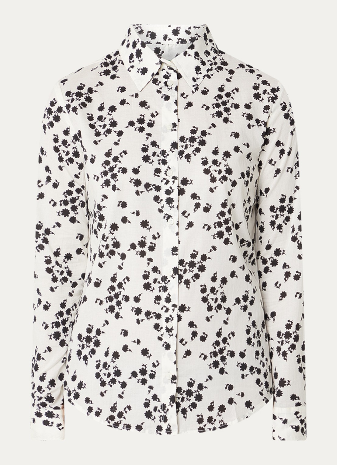 Benetton Blouse met print - voorkant 2 zwart