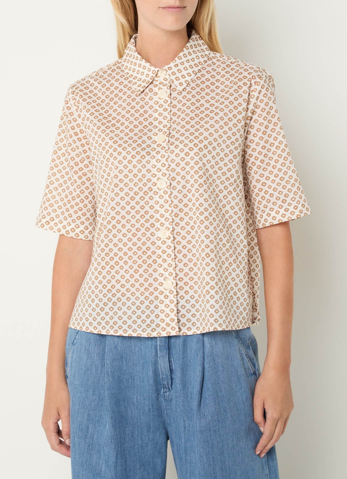 Benetton Blouse met print - detail 3 groen