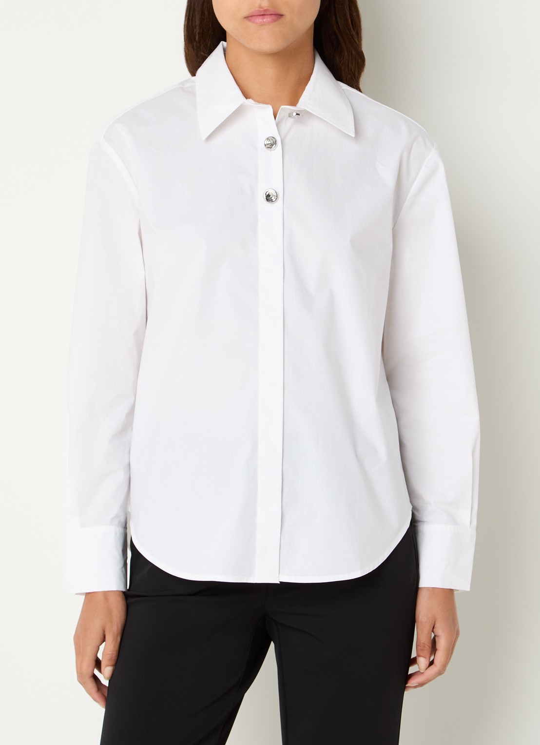 Benetton Blouse van katoen - detail 2 wit