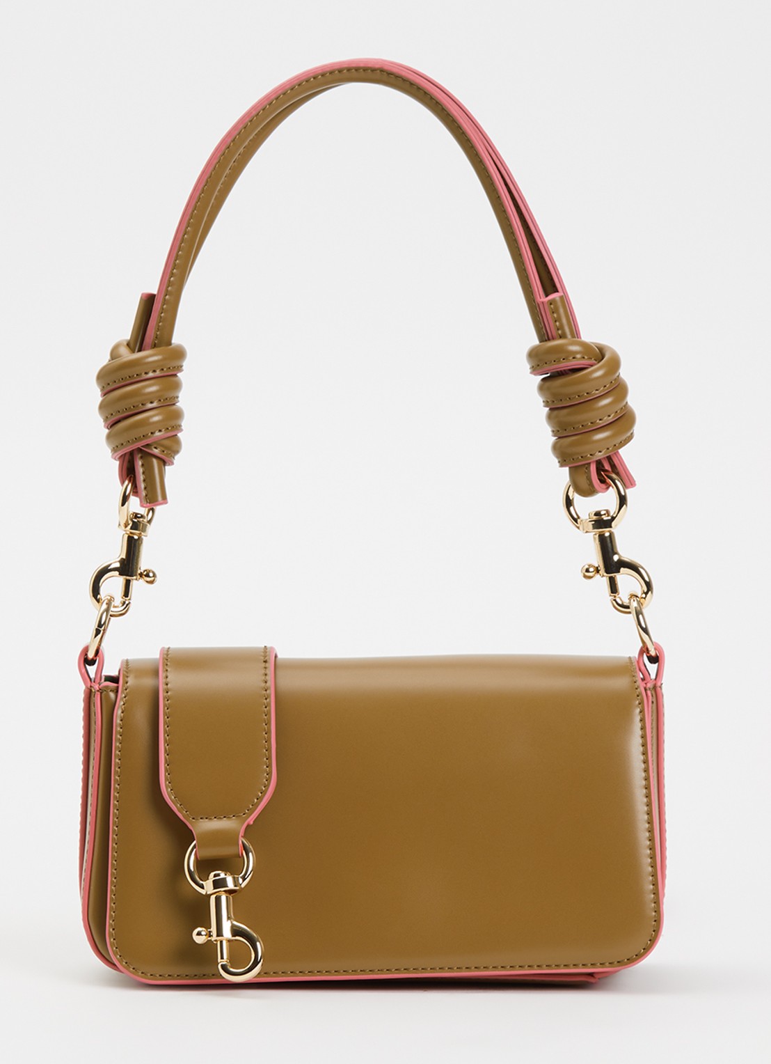 Benetton Crossbodytas met afneembare schouderriem - voorkant 5 camel