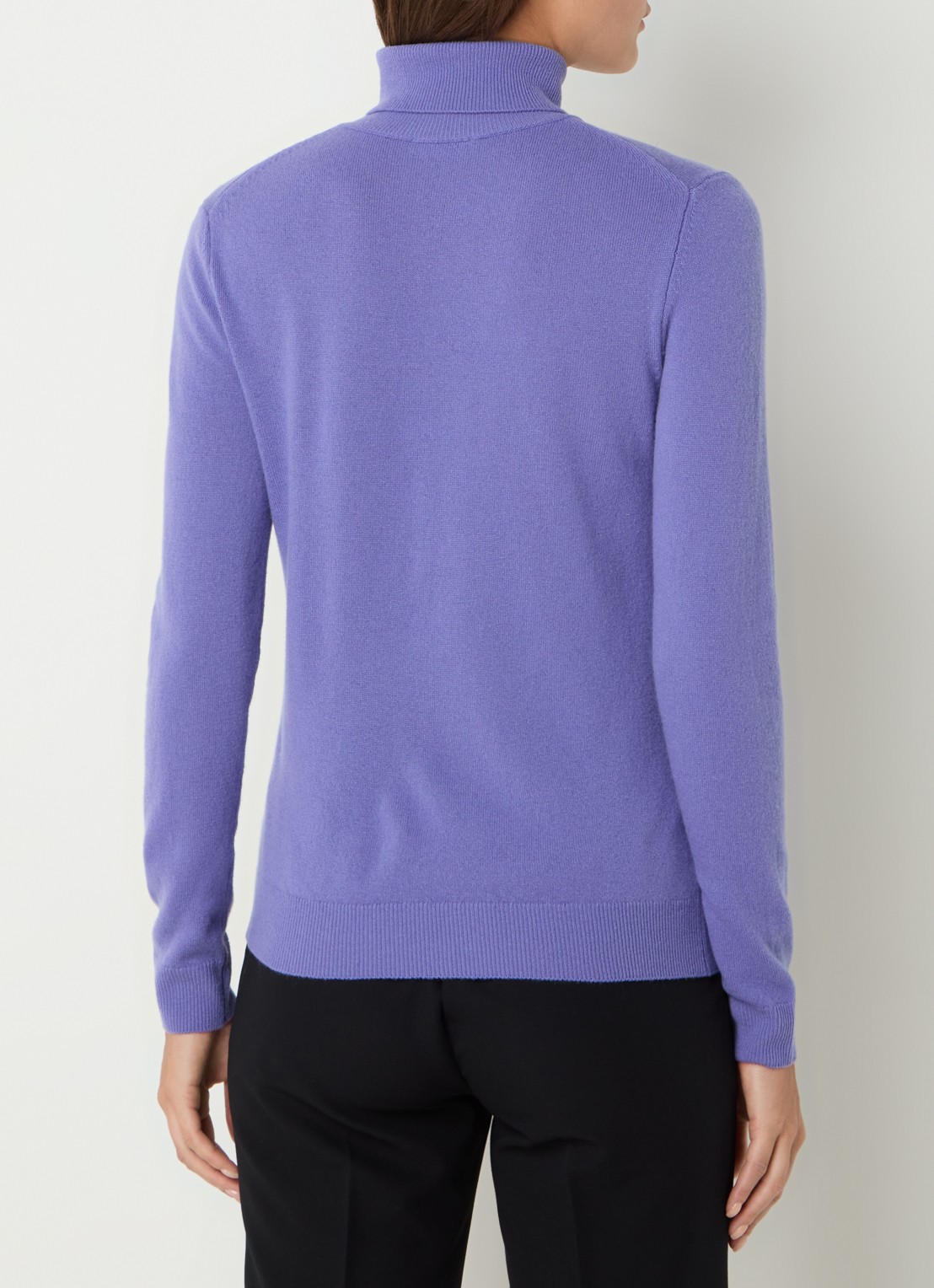 Benetton Fijngebreide coltrui van merino wol - achterkant violet