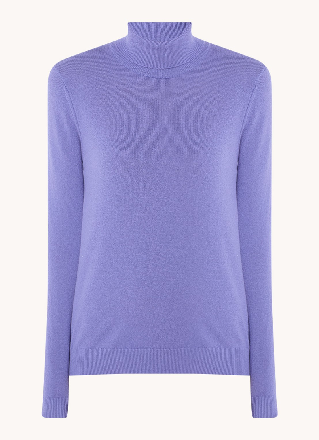 Benetton Fijngebreide coltrui van merino wol - voorkant 3 violet